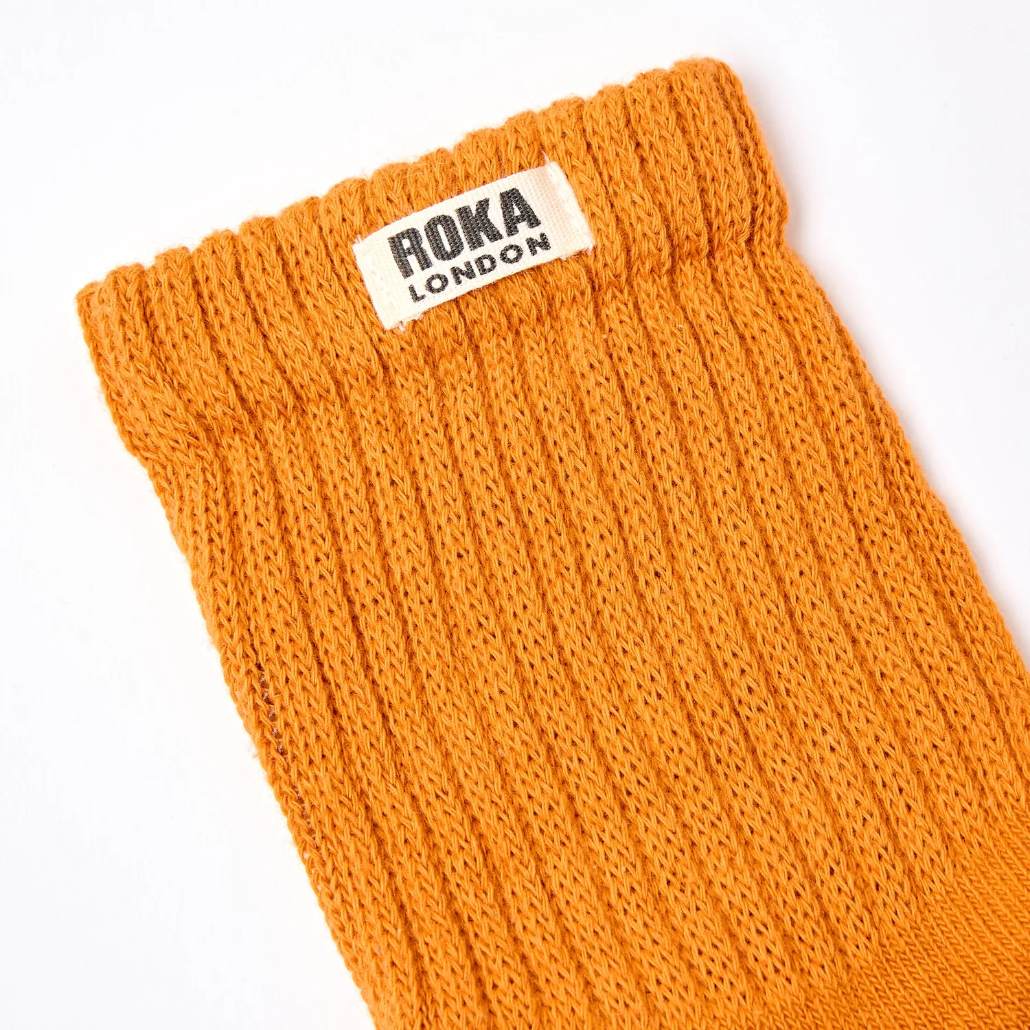 Roka London Windsor Crew strømper burnt orange 36-42