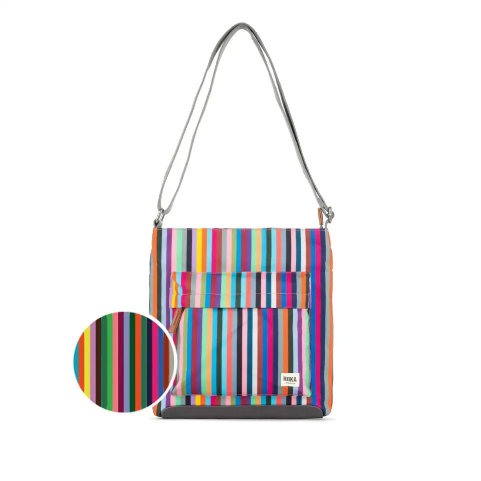 Roka London Kennington skuldertaske Multi Stripe