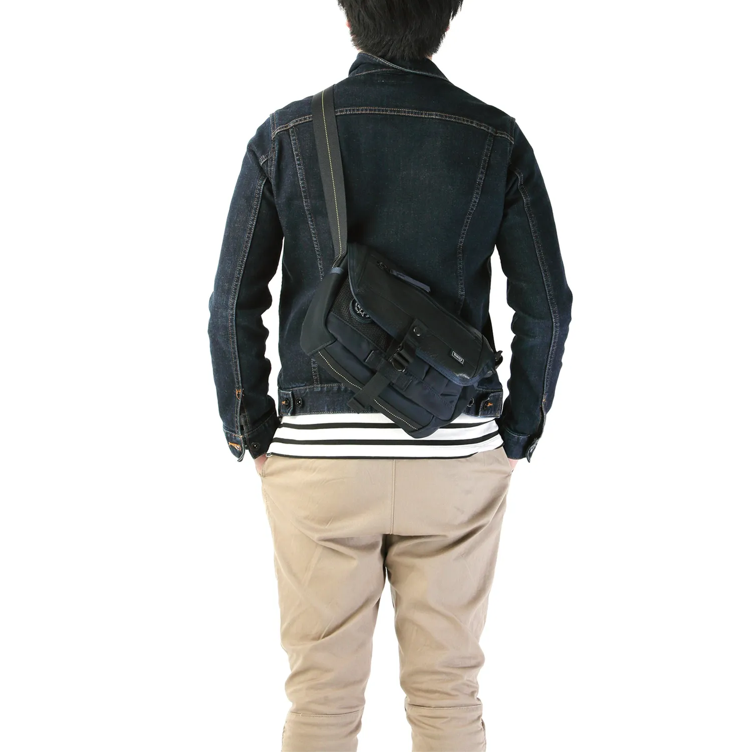 Harvest Label Custom HC-0104 skuldertaske sort med klap
