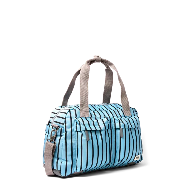 Roka London Gatwick duffel taske Blue Stripe med laptoprum