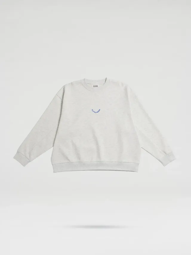 Ölend Tutto Passa sweatshirt grå relaxed fit bomuld