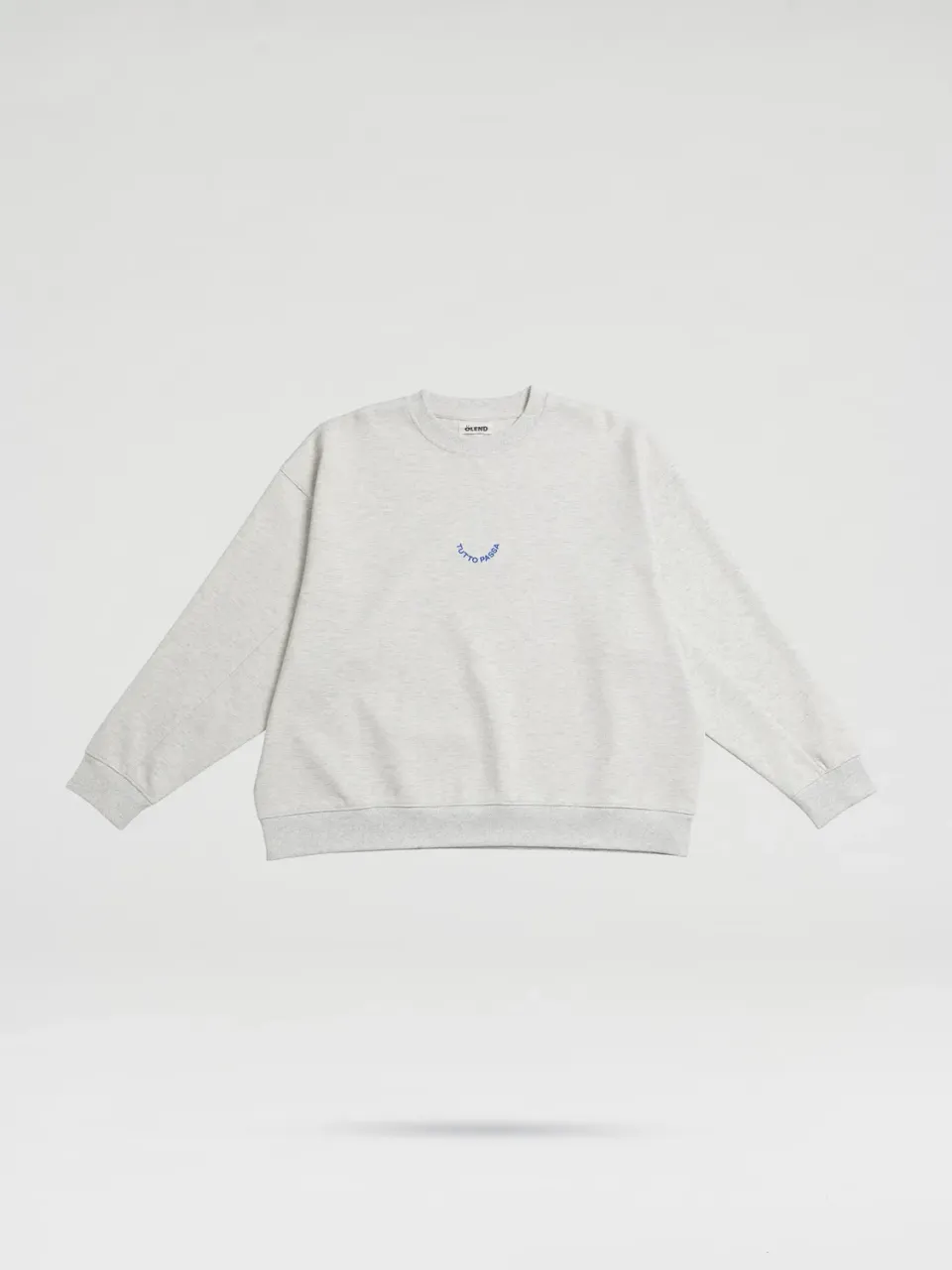 Ölend Tutto Passa sweatshirt grå relaxed fit bomuld