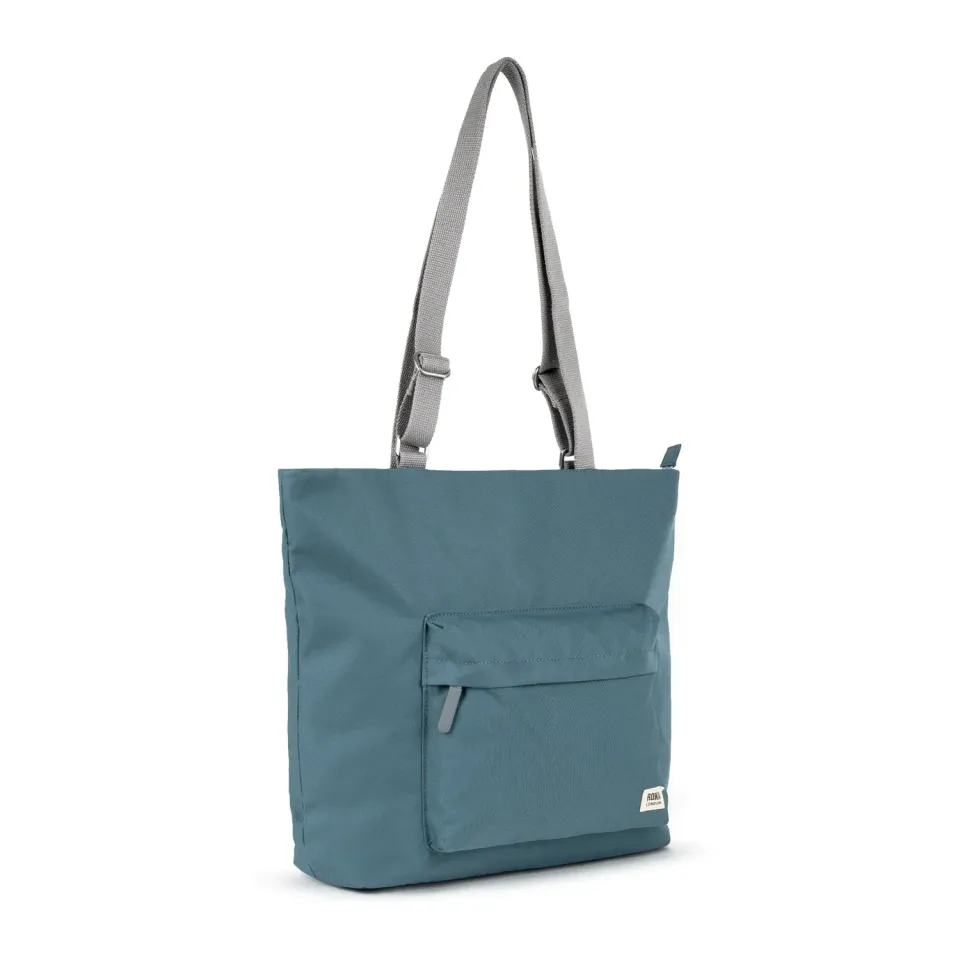 Roka London Trafalgar tote taske blå medium 19,5 liter