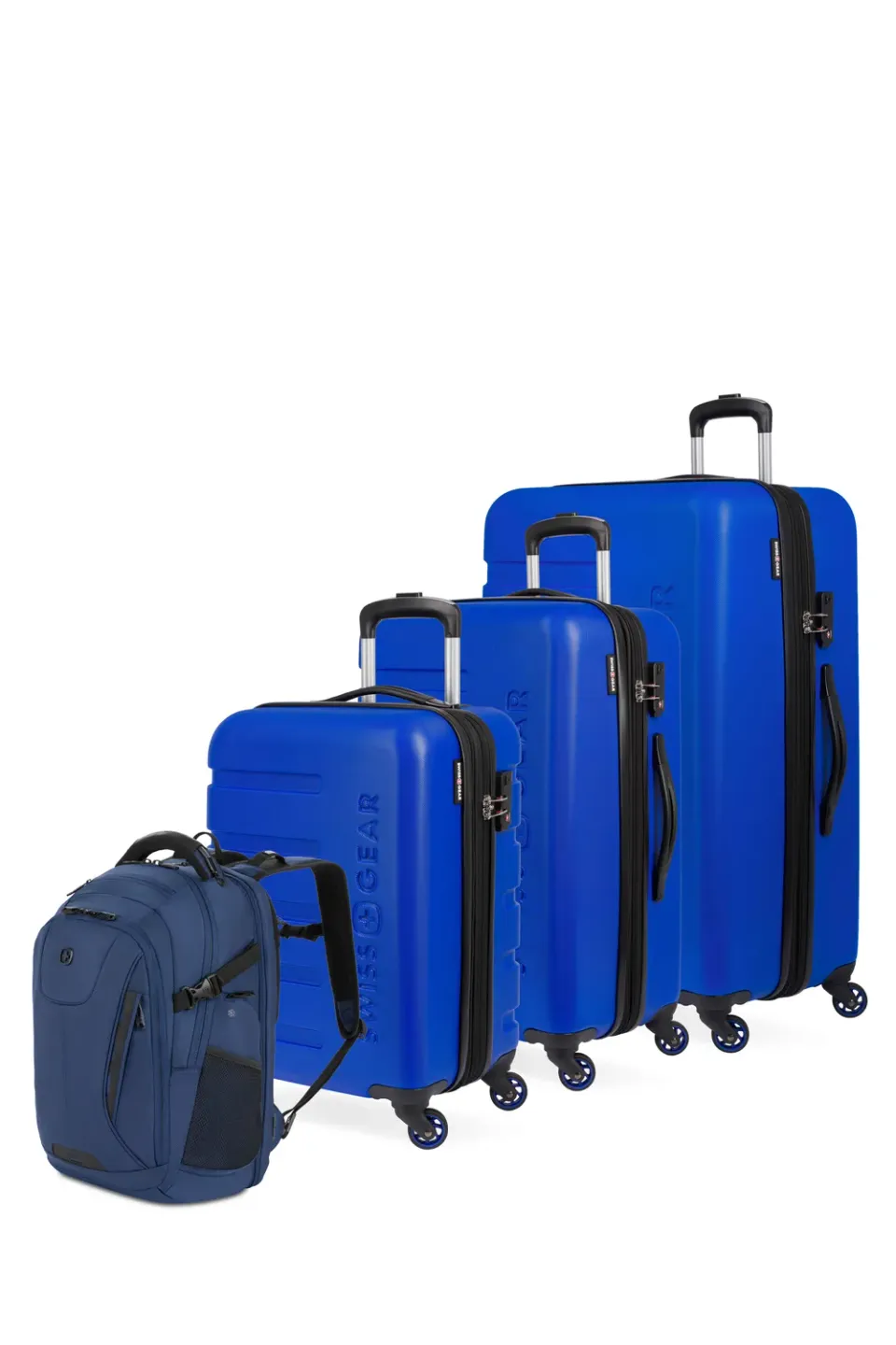 Swissgear Pro Traveler Bundle kuffertsæt Cobalt Blue 4 dele TSA-lås