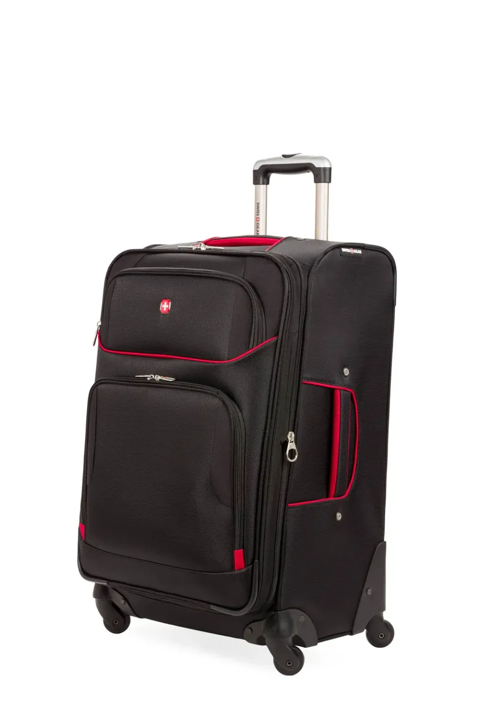 Swissgear 7317 Medium checked spinner kuffert sort/rød