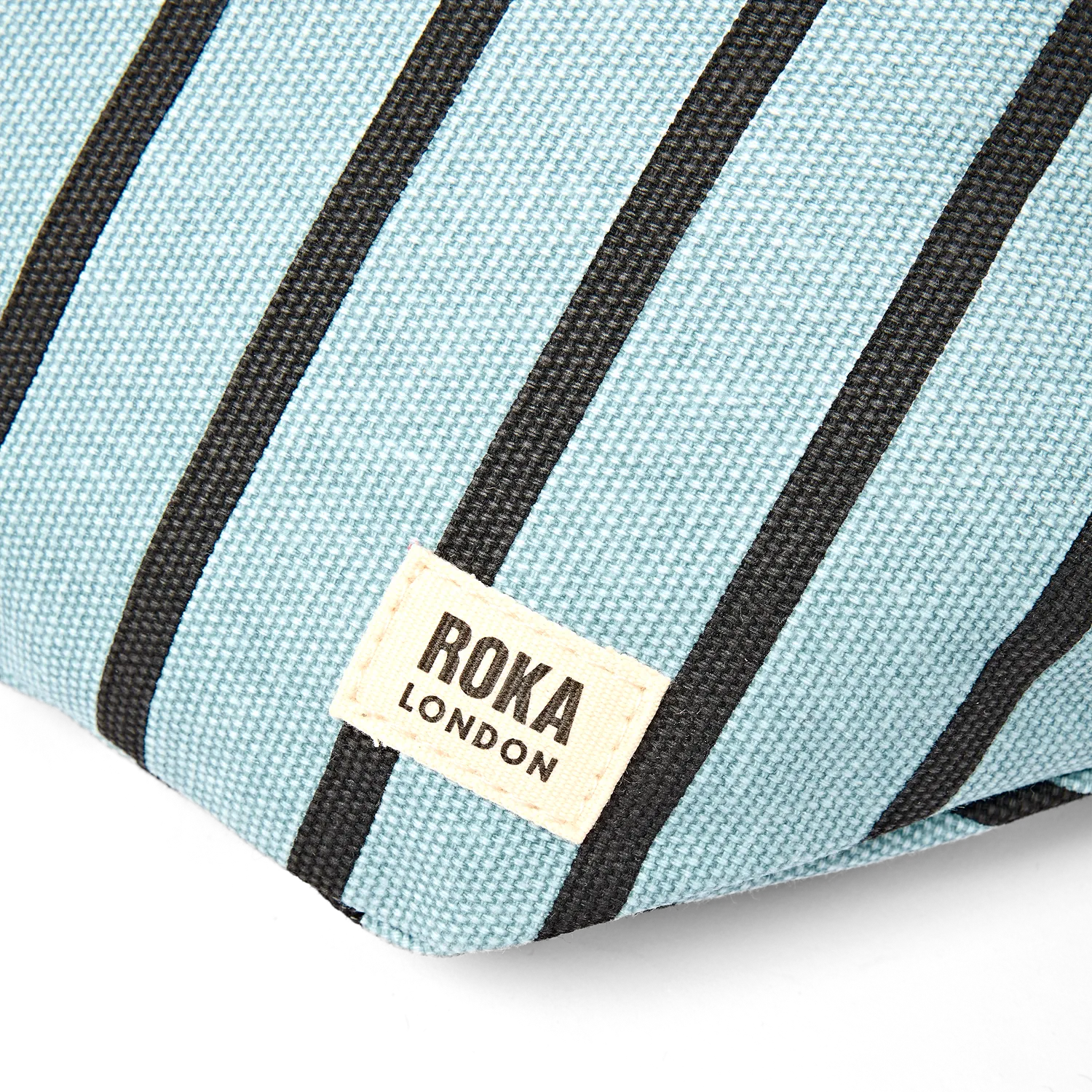 Roka London Mill Hill Blue Stripe bæltetaske Small blå