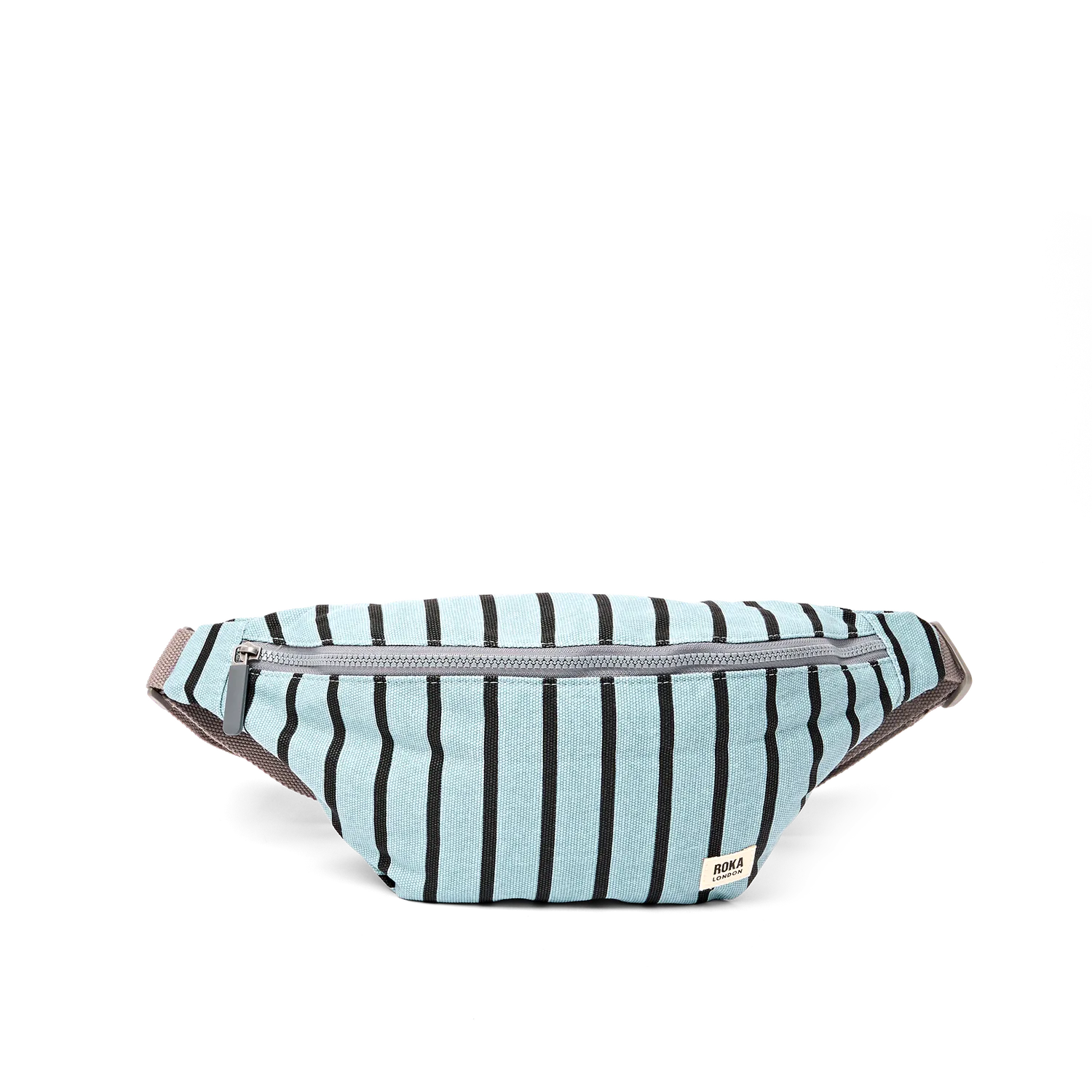 Roka London Mill Hill Blue Stripe bæltetaske Small blå