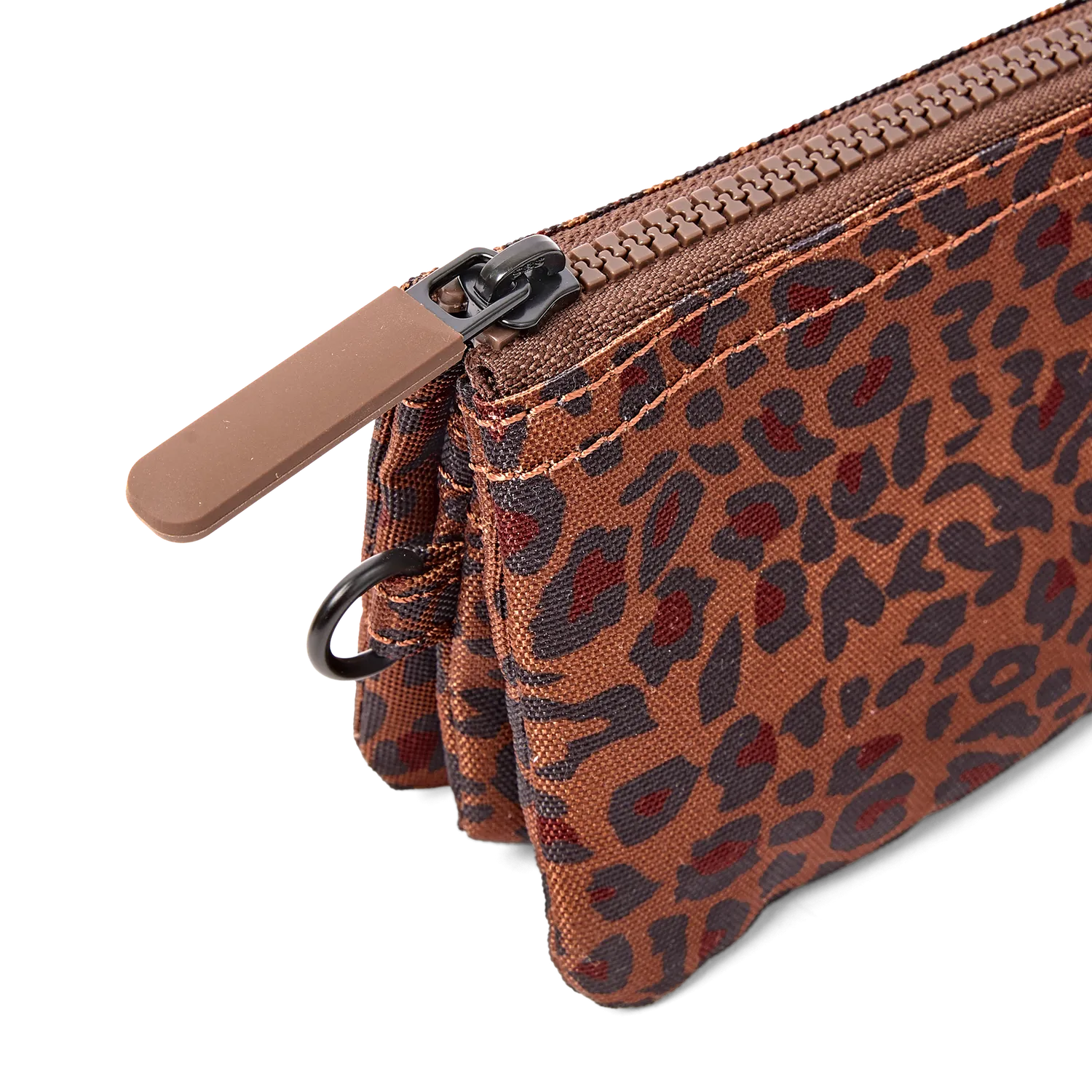 Roka London Carnaby pung Small mini leopard lynlås