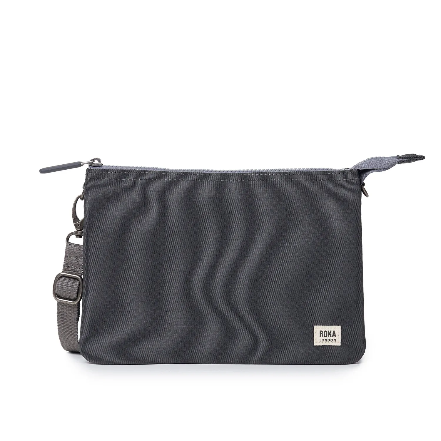 Roka London Carnaby crossbody taske faded black XL pungtaske