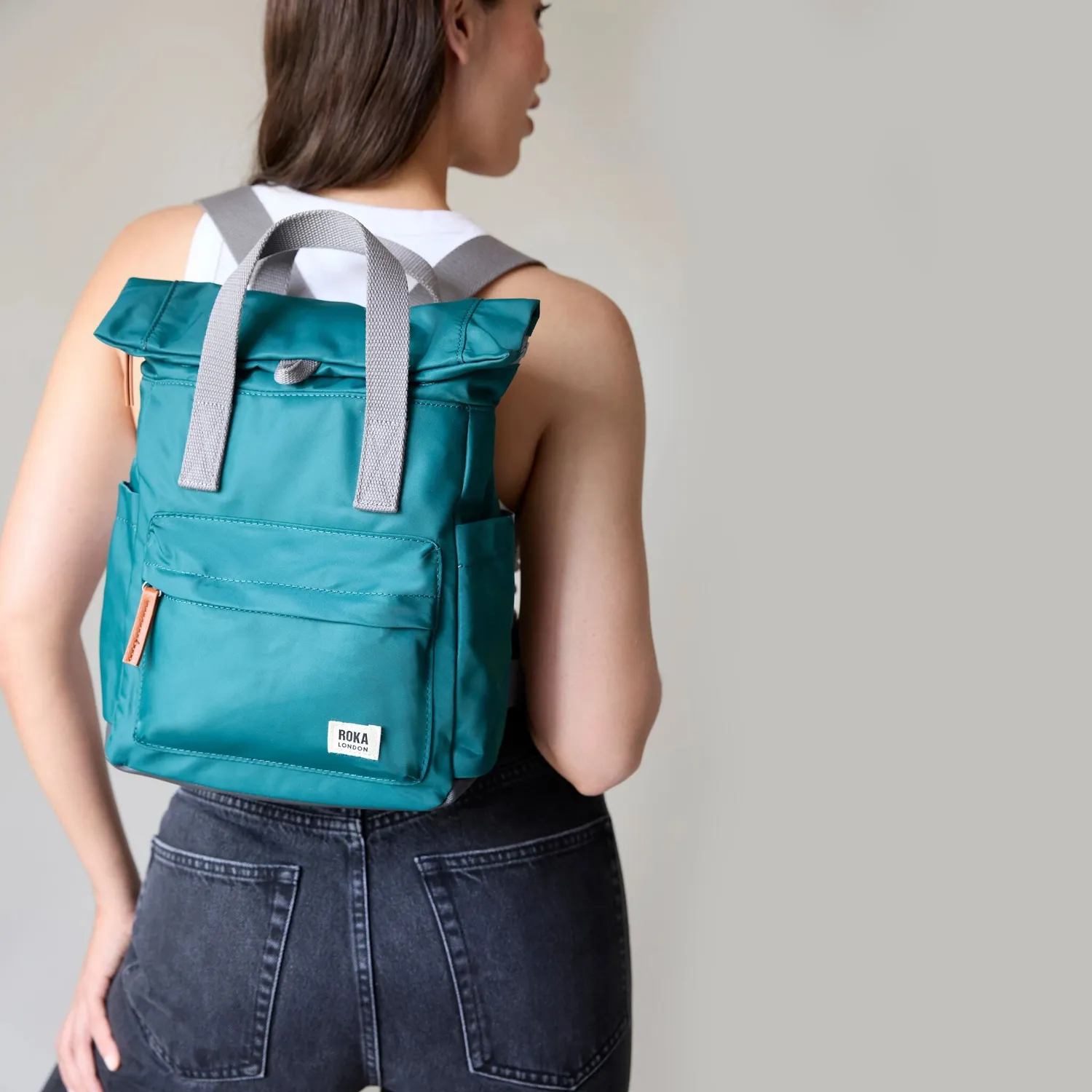 Roka Canfield Roll Top rygsæk sort Large med laptoprum