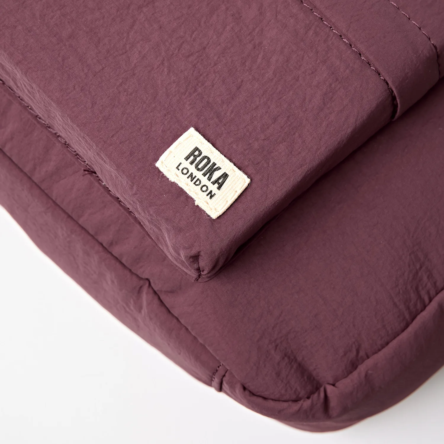Roka London Belsize Small håndtaske Bordeaux quiltet