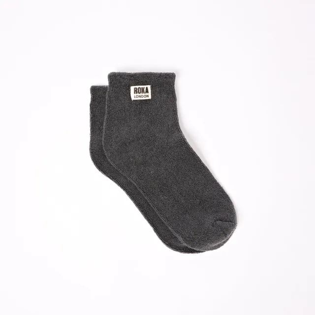 Roka London Watford crop strømper faded black 36-42 bomuld