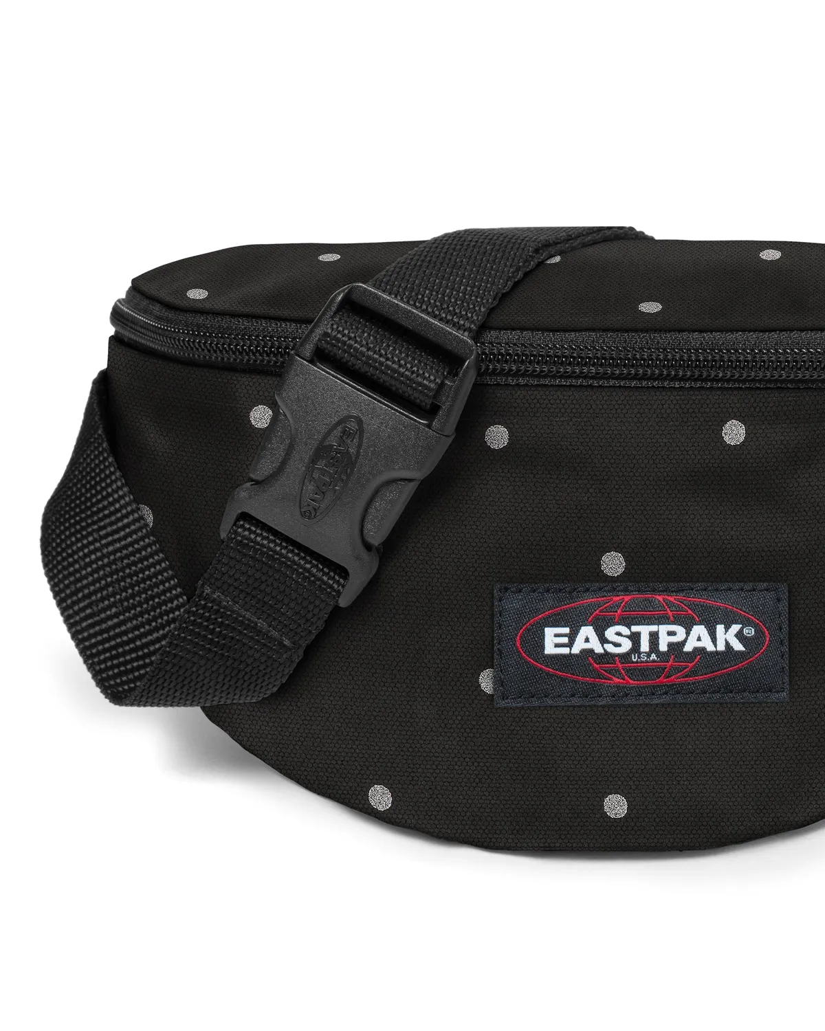 Eastpak Springer bæltetaske Dots Black Silver Small prikker