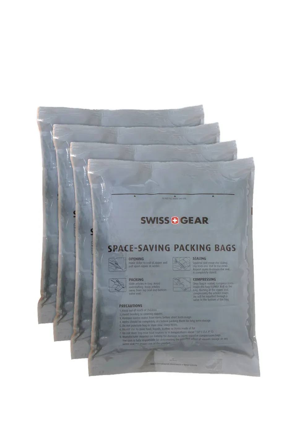 Swissgear Space Saving pakkeposer 4-pak klar vakuum