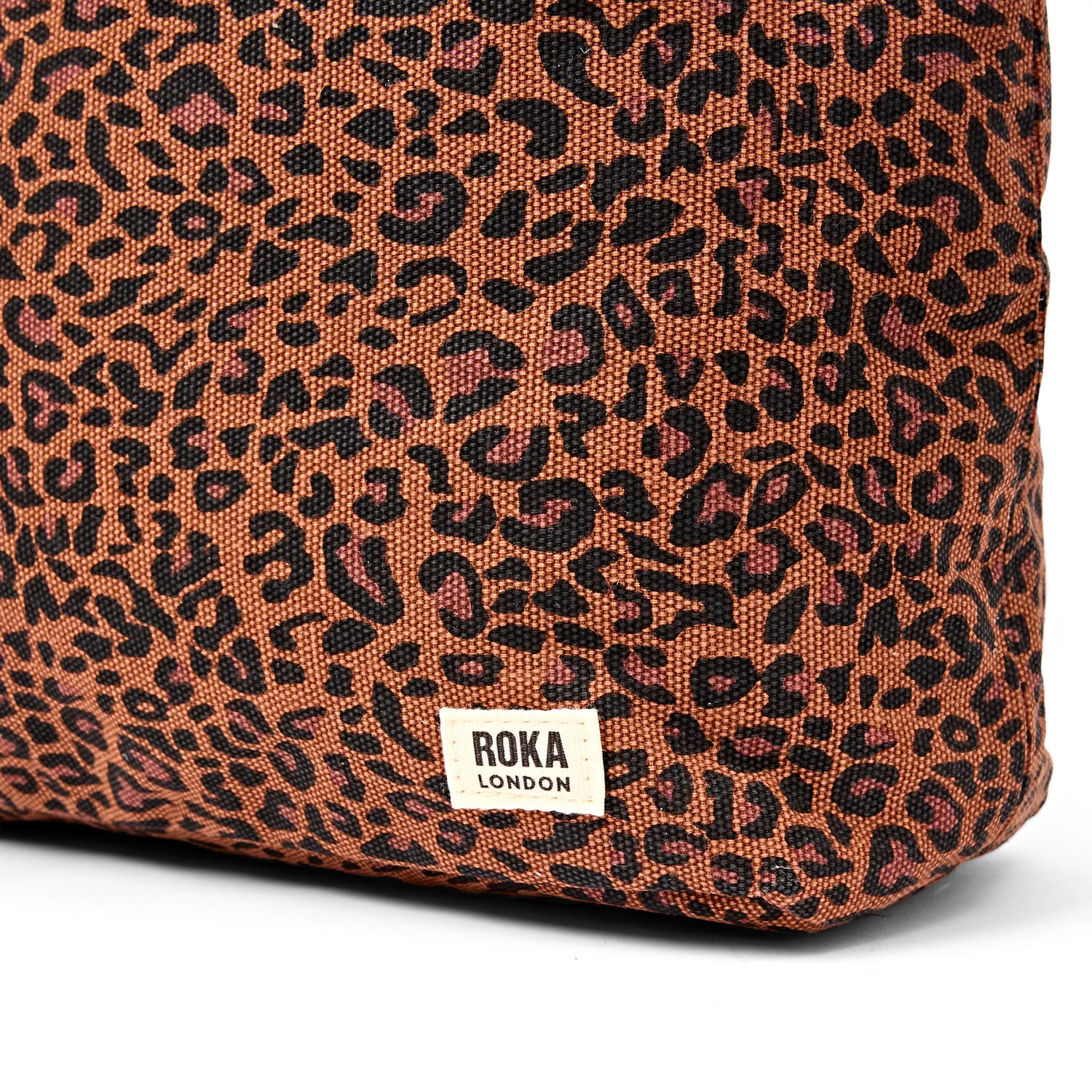 Roka London Hoxton Large skuldertaske Leopard Mini 15,3 liter