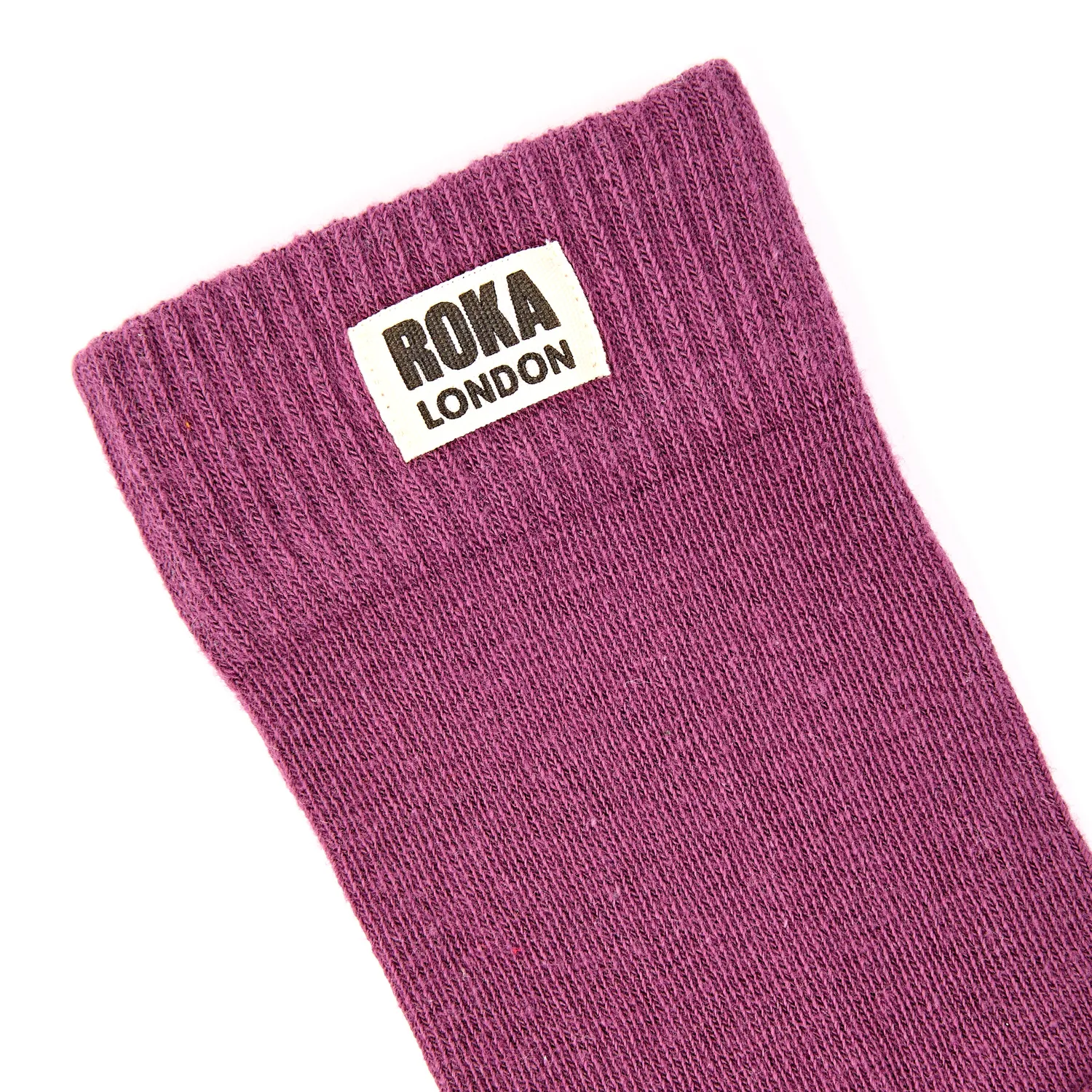 Roka London Wimbledon strømper Berry EU 36-42 økologisk bomuld