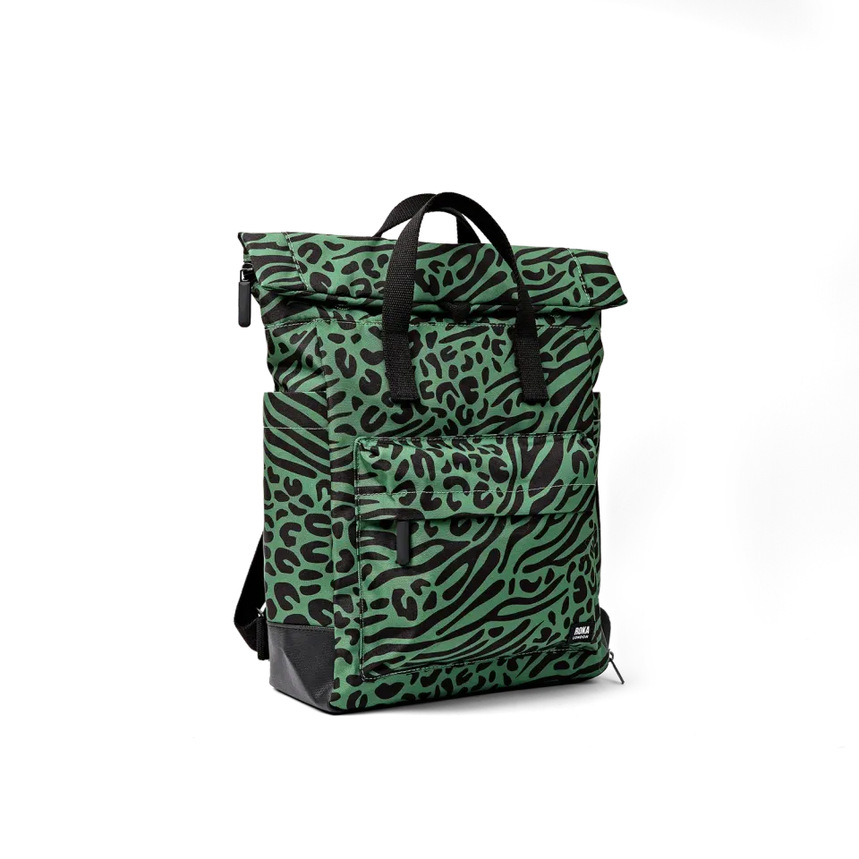 Roka London Bayswater rygsæk Medium Mixed Animal Artichoke