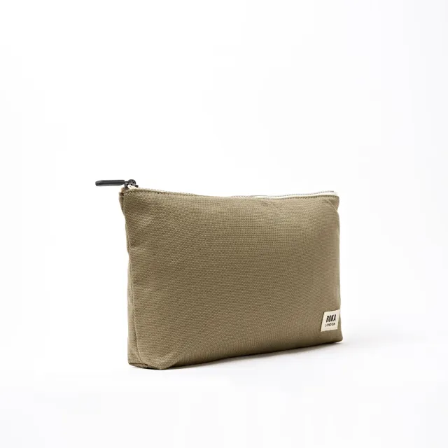 Roka Maida Vale pouch taupe Small med lynlås