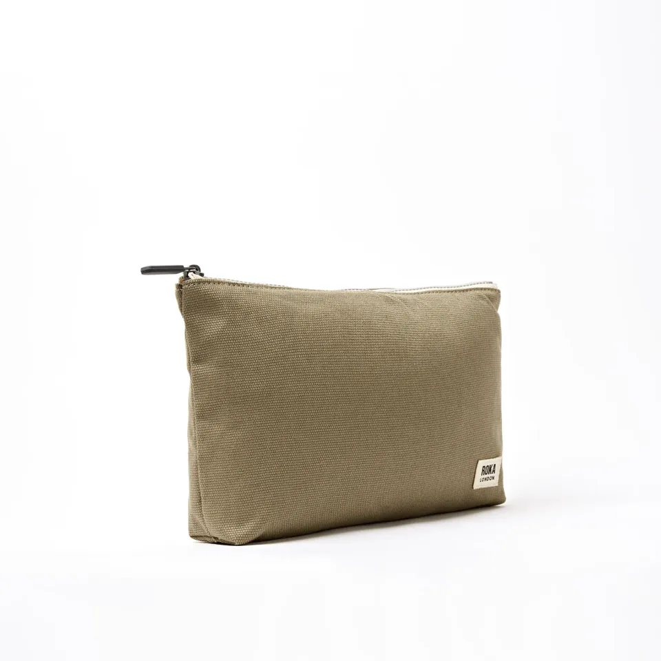 Roka Maida Vale pouch taupe Small med lynlås