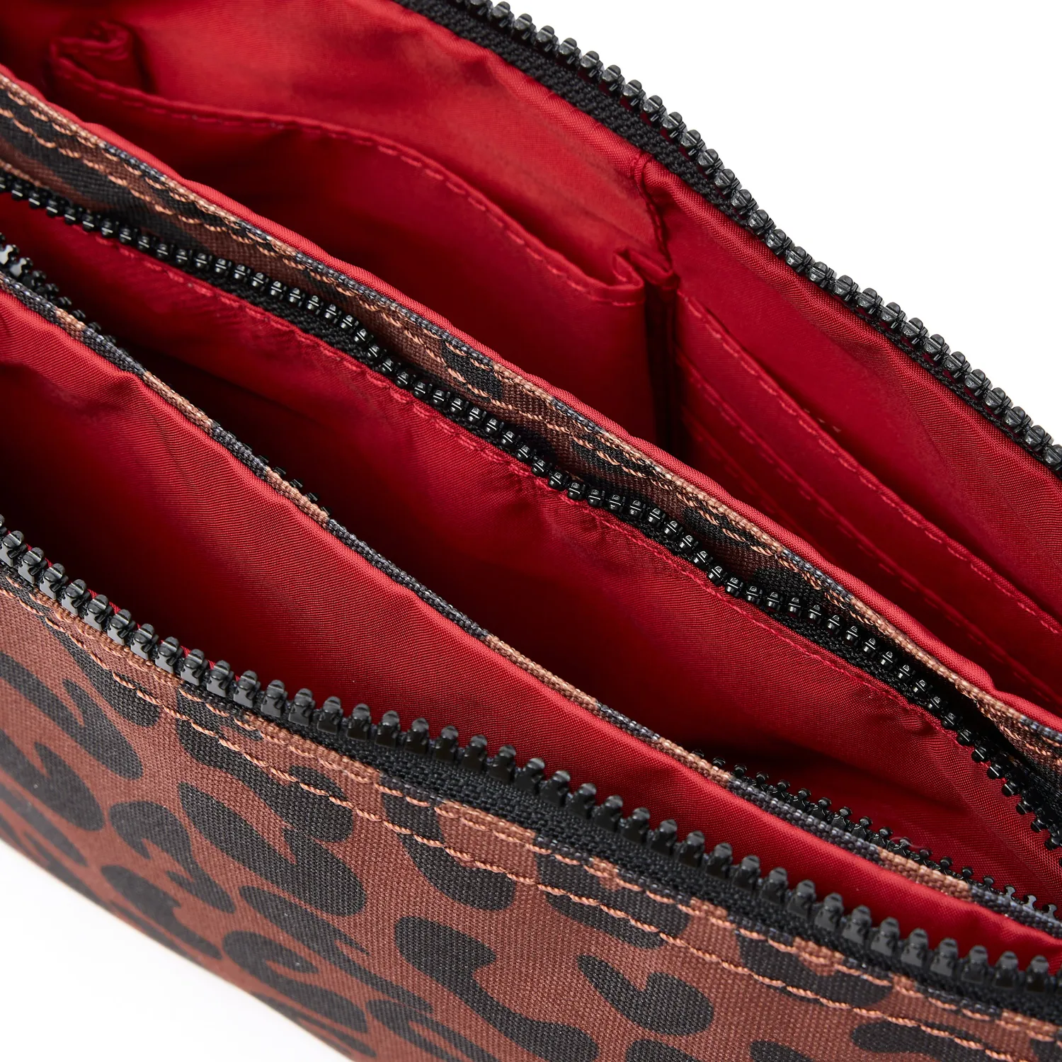Roka London Carnaby XL crossbodytaske Scarlet Leopard print