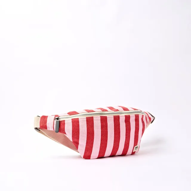 Roka London Mill Hill crossbody strawberry stripe bomuld 3,7L
