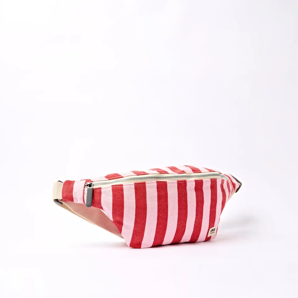 Roka London Mill Hill crossbody strawberry stripe bomuld 3,7L