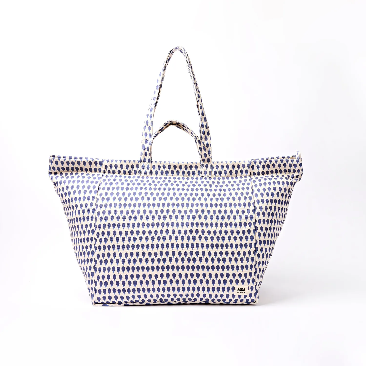 Roka London Marylebone tote Denim Rain Indigo Large 43 liter