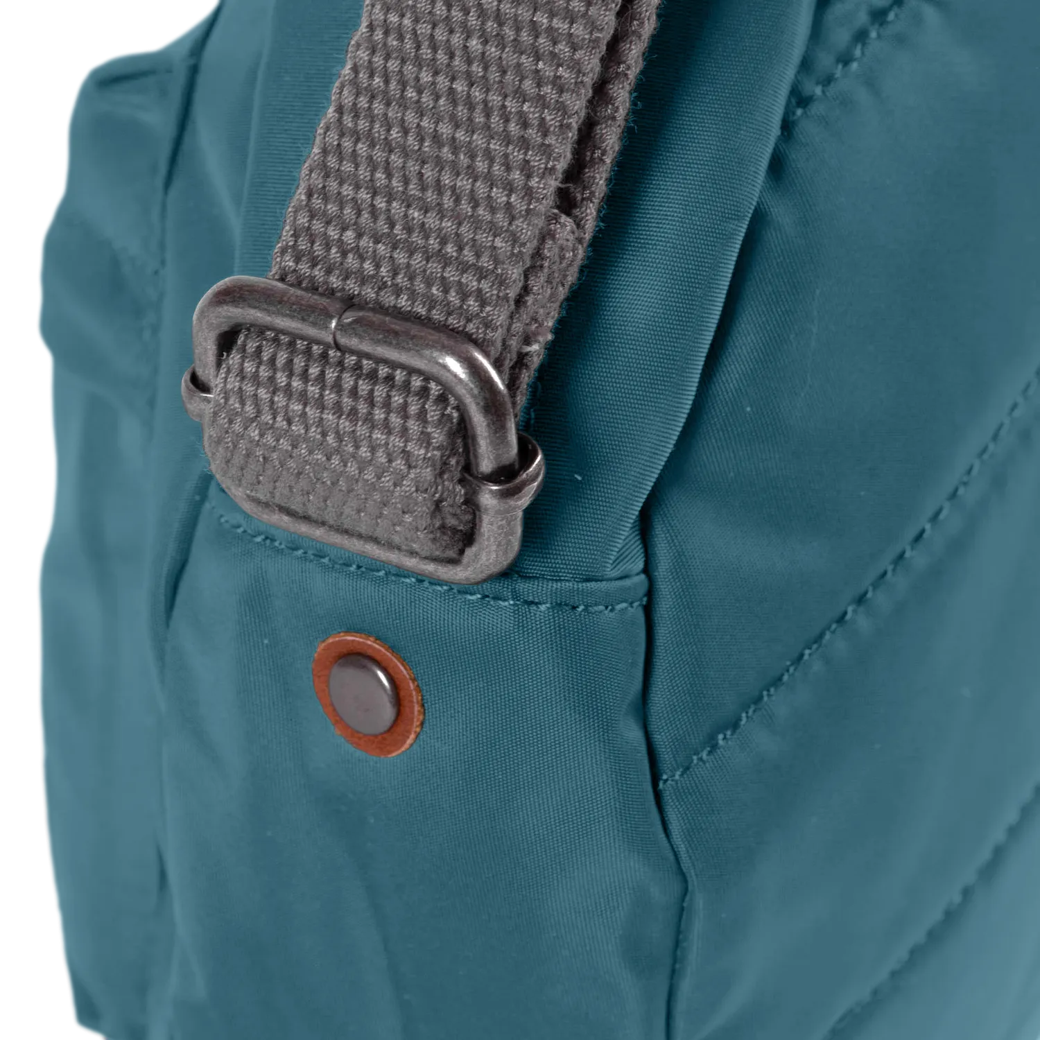 Roka London Paddington Small crossbody taske teal rund