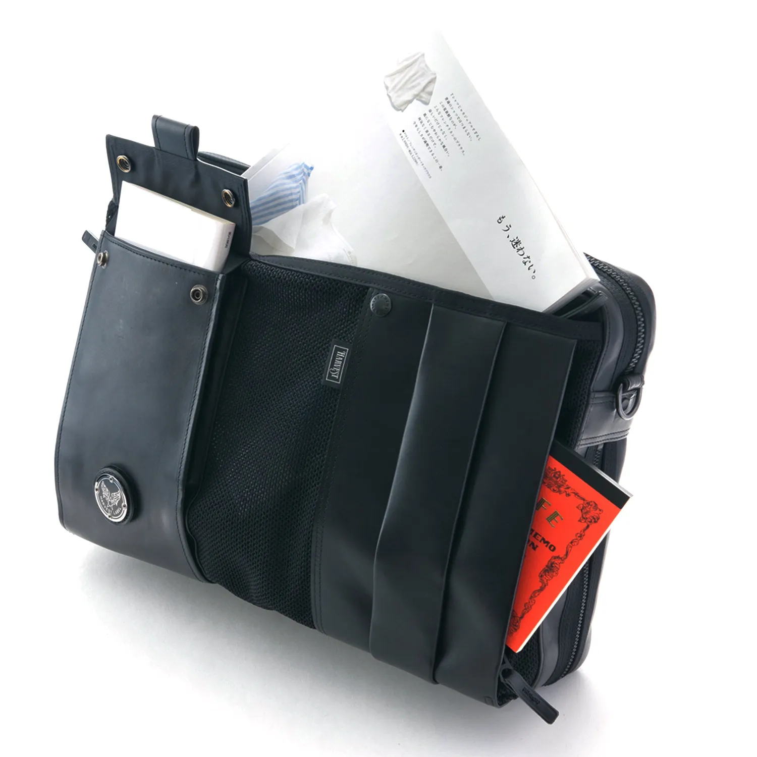 Harvest Label Custom Pelle HP-0205 mappe sort læder
