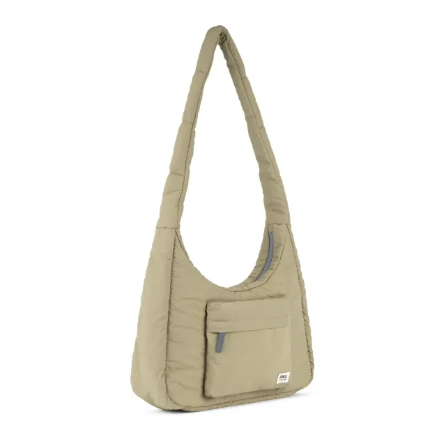 Roka London Belsize Medium crossbody taske taupe 14,7 liter let