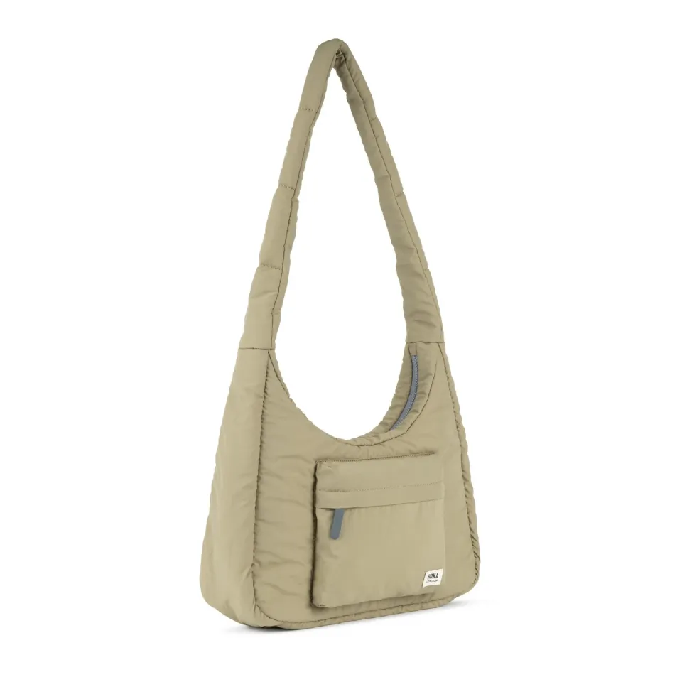 Roka London Belsize Medium crossbody taske taupe 14,7 liter let