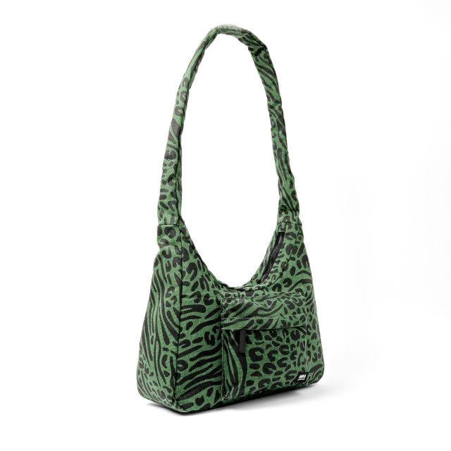 Roka London Belsize skuldertaske Animal Artichoke bomuldscanvas
