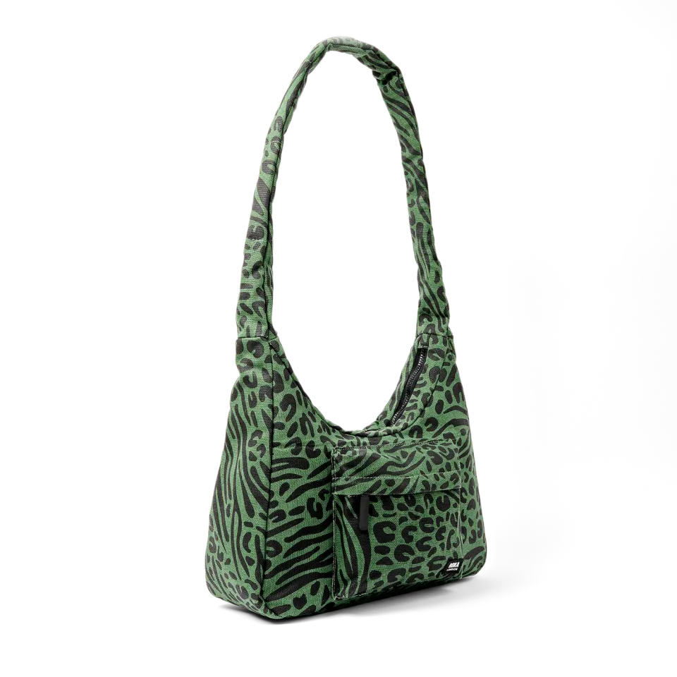 Roka London Belsize skuldertaske Animal Artichoke bomuldscanvas