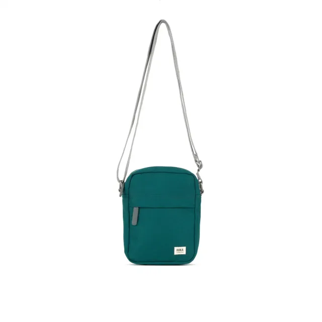Roka London Bond crossbody taske teal small vejrbestandig