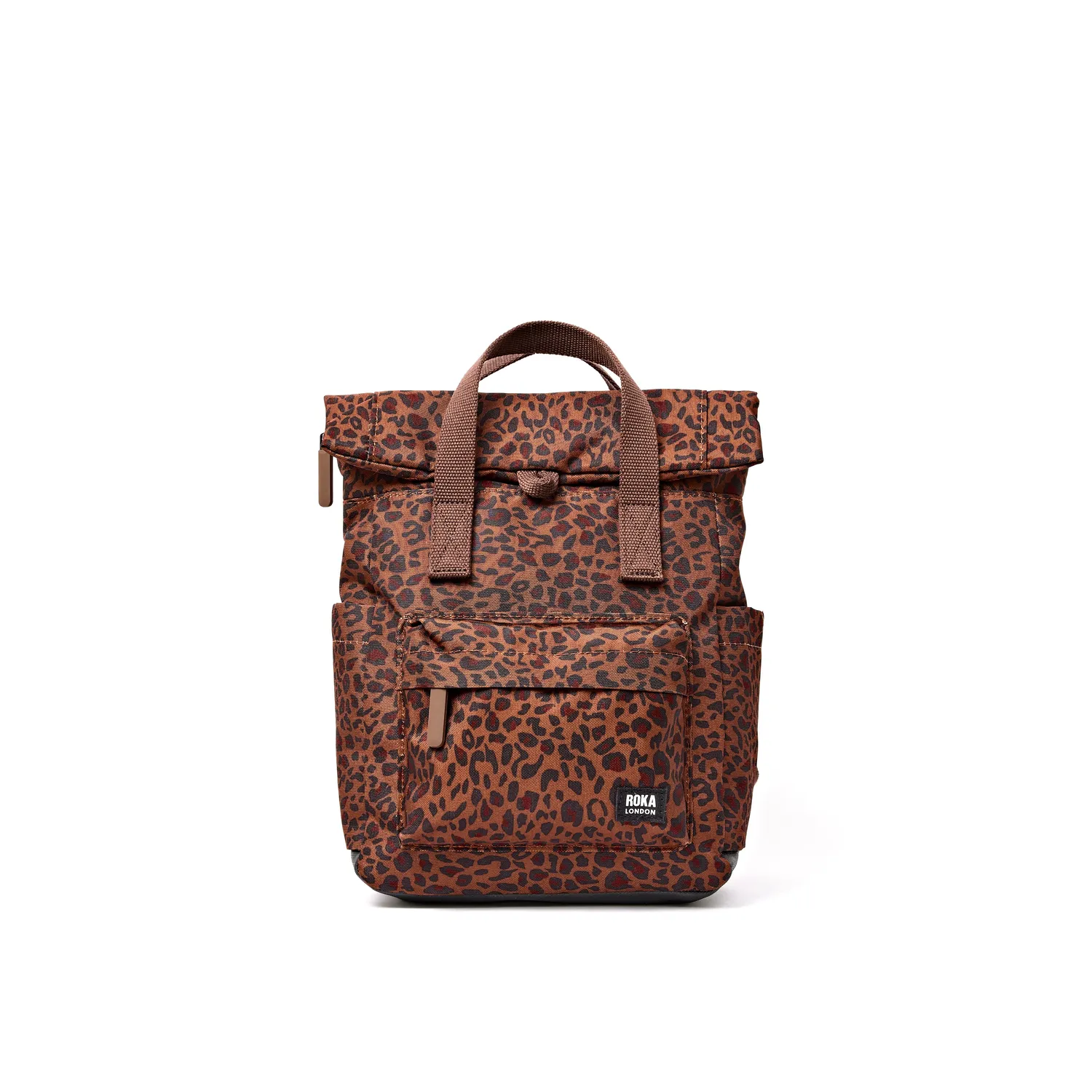 Roka London Canfield Roll Top rygsæk Mini Leopard vandafvisende