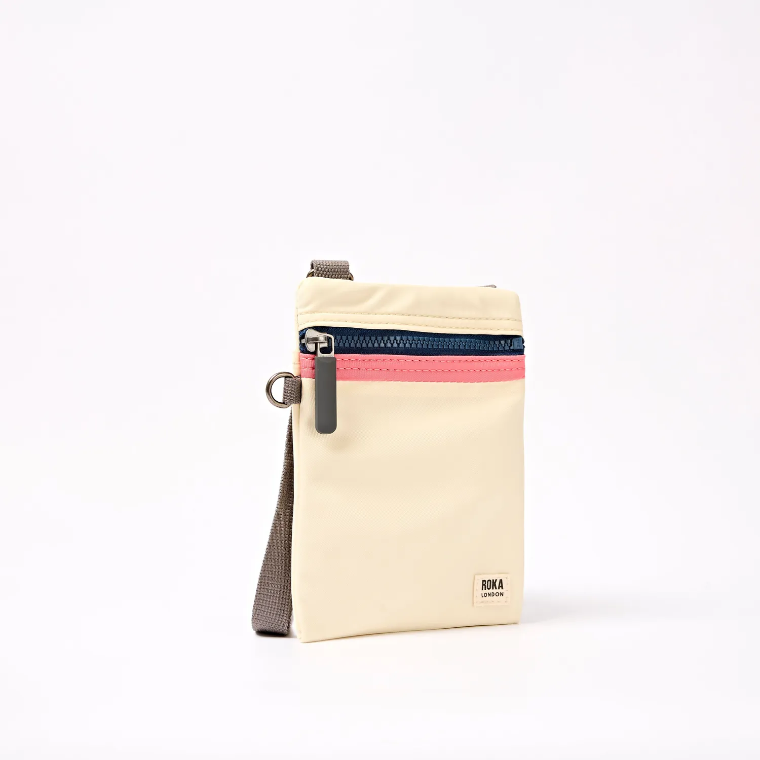 Roka London Chelsea Pocket crossbody taske wax paper stripe 0,3L