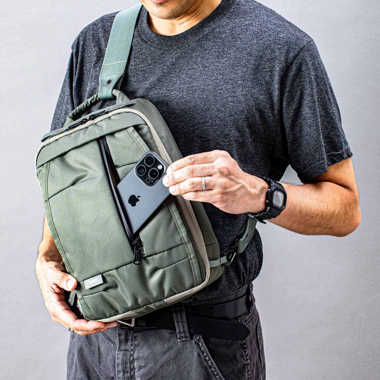 Harvest Label Urban Cargo HVT-0285 slingtaske sort vandtæt
