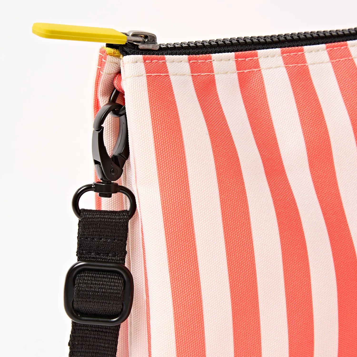 Roka London Carnaby crossbody taske Coral Stripe XL organizer
