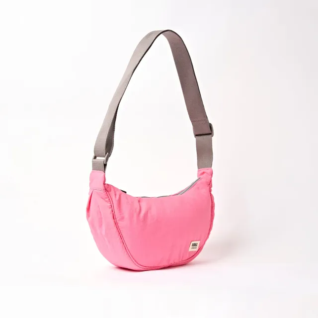 Roka London Farringdon skuldertaske Small Pink Lemonade