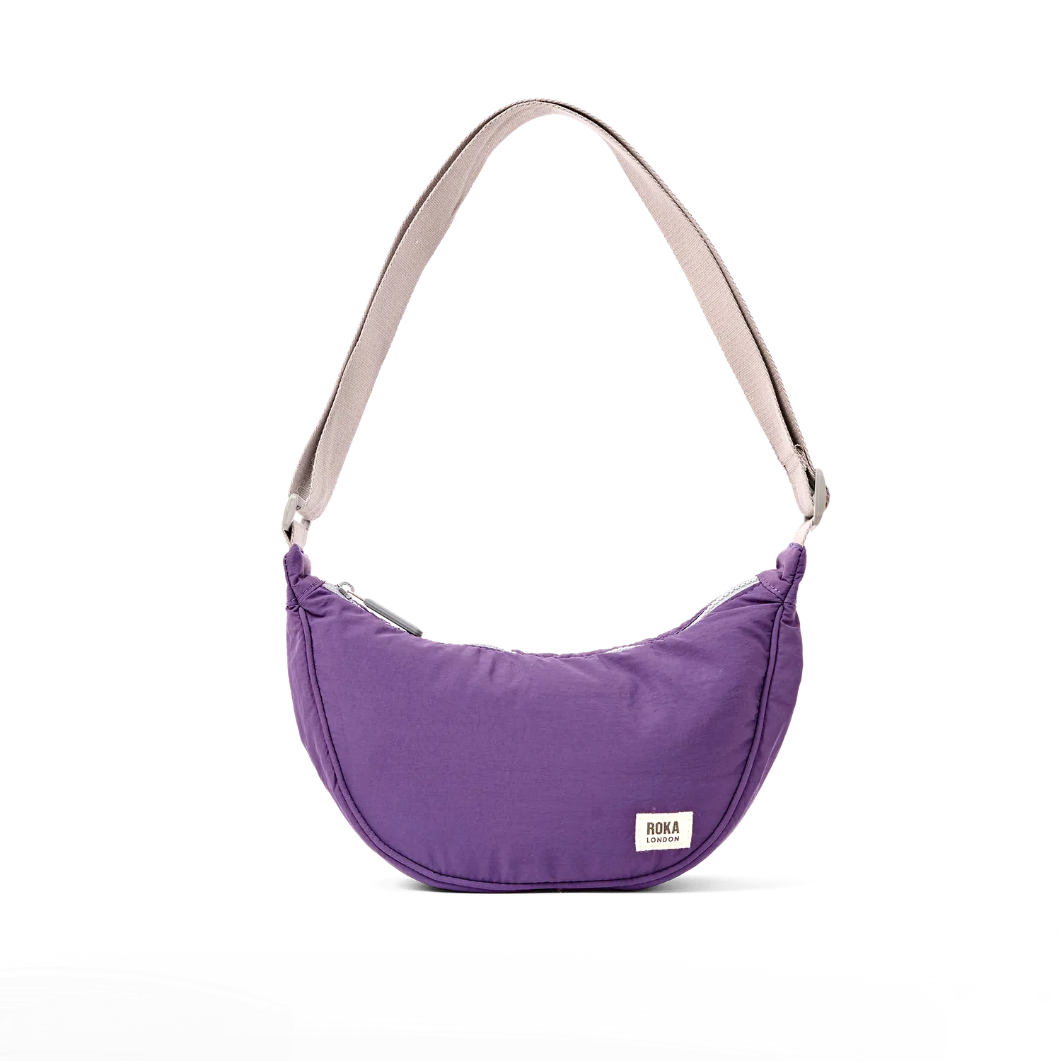 Roka London Farringdon Gothic Grape halvmåne taske Small 4,2L