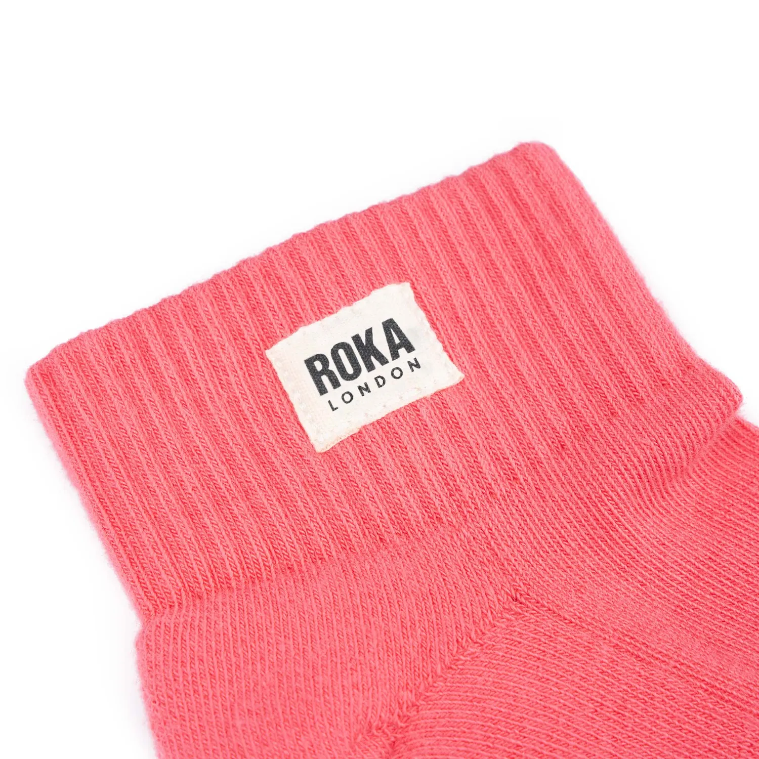 Roka London Wembley ankelsokker Coral økologisk bomuld
