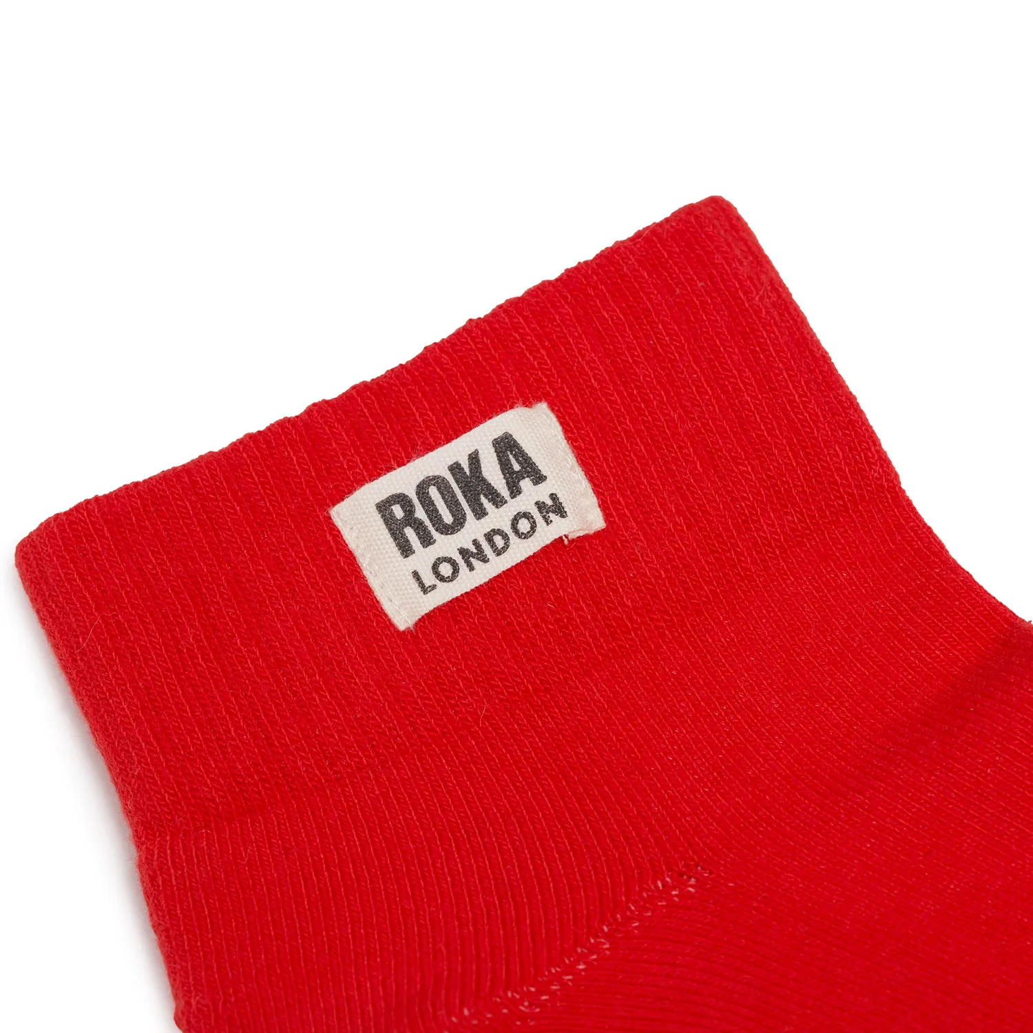Roka London Wembley ankelsokker Cranberry dame økologisk bomuld