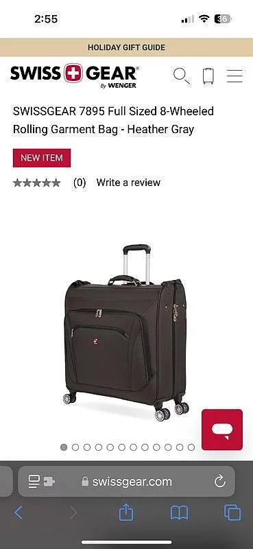 SwissGear Zurich Pro 24" garmenttaske på hjul