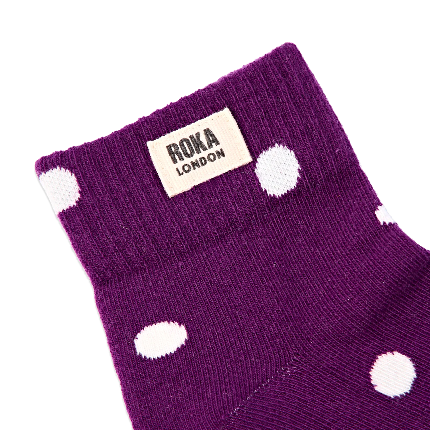 Roka London Wembley ankelstrømper purple dot EU 36-42