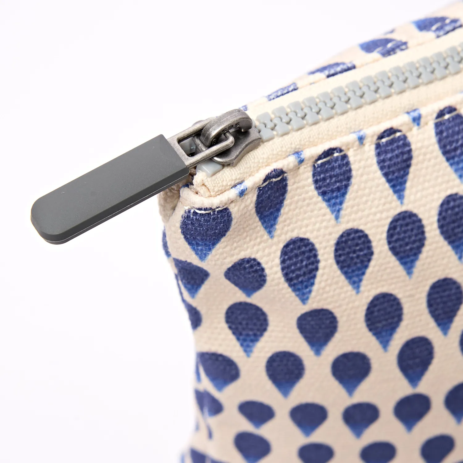 Roka London Maida pouch denim rain indigo small