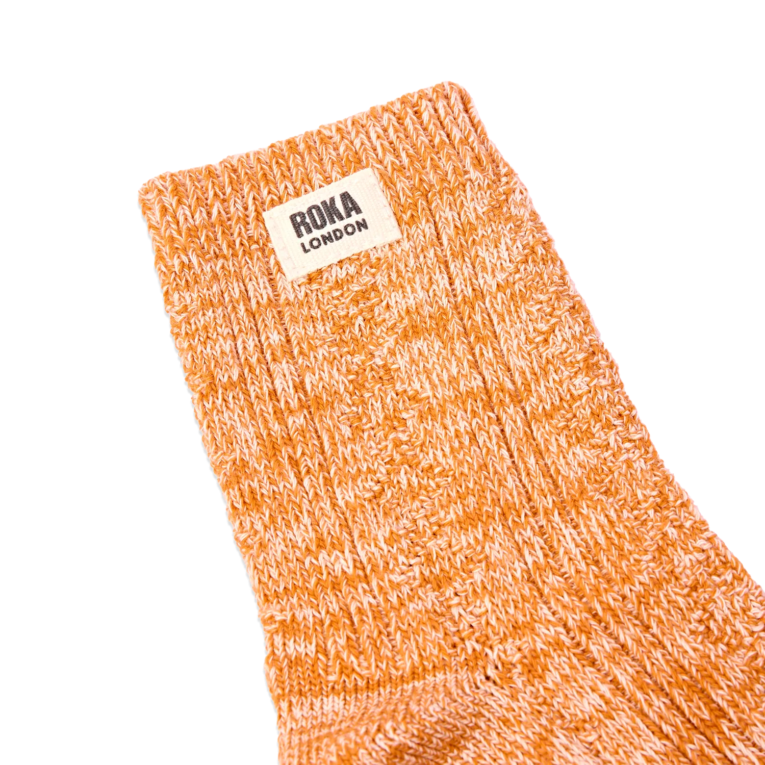 Roka London Wallace Burnt Orange crewsokker EU 36-42