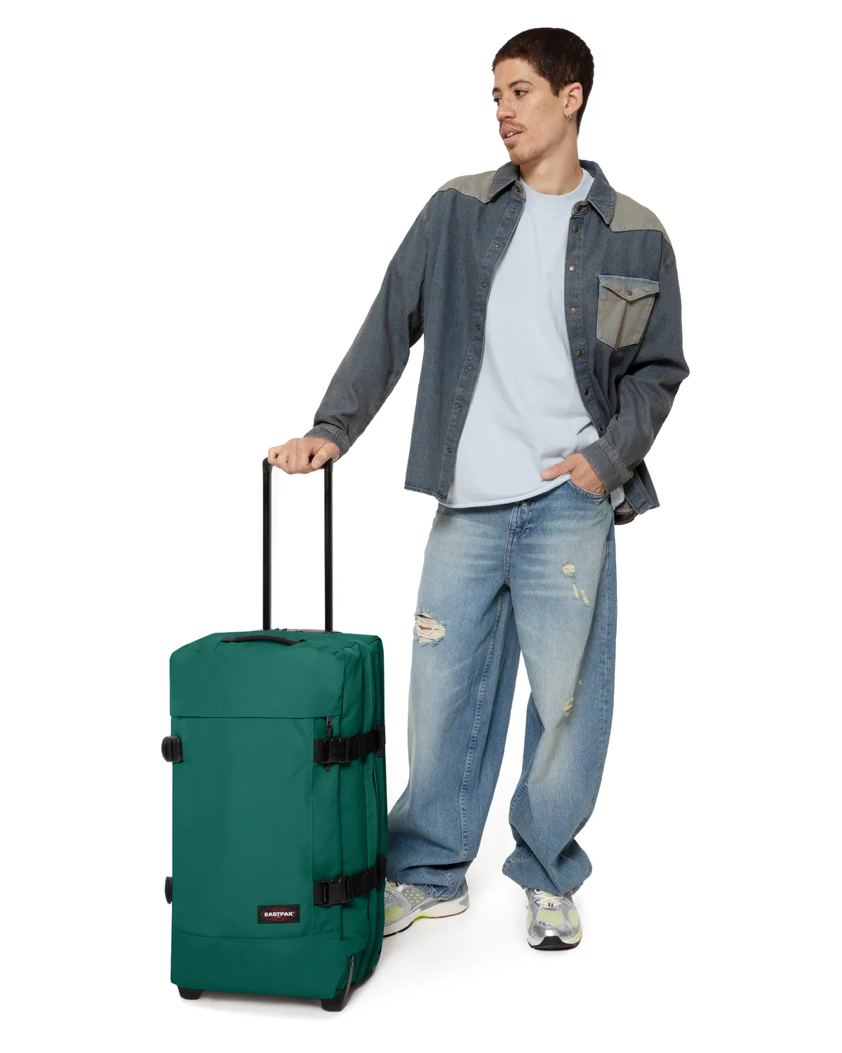 Eastpak Tranverz M kuffert Green Tree medium vandafvisende