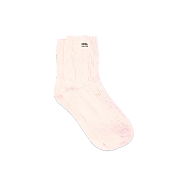 Roka London Wallace strømper Transcendent Pink 36-42