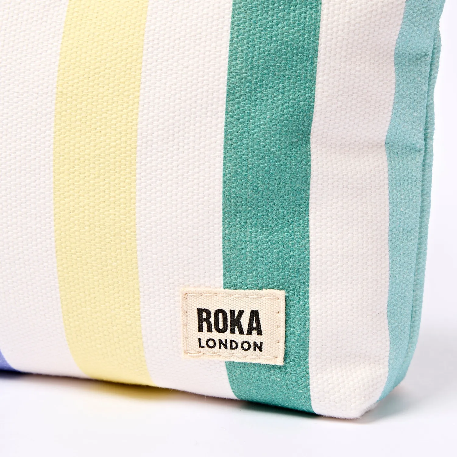 Roka London Maida Vale pouch Small pastel stripe bomuld