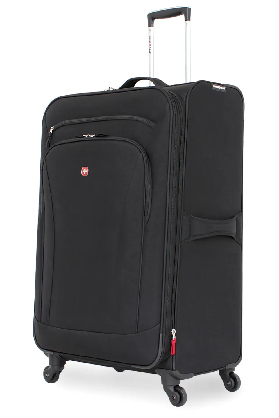 SwissGear 7291 Large Checked Spinner kuffert sort udvidelig